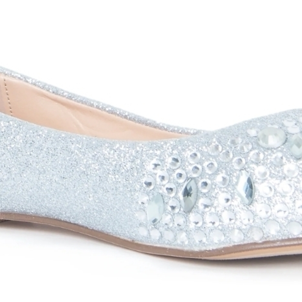 Lauren Lorraine Sparkling Silver Flats